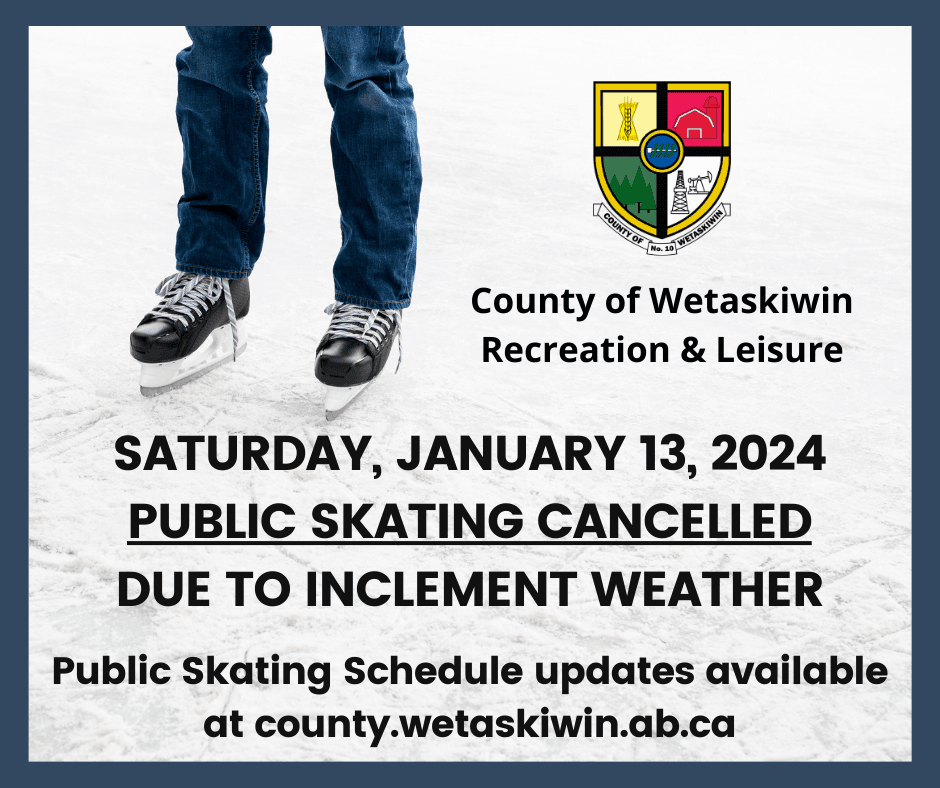 Public Skating Cancelled
