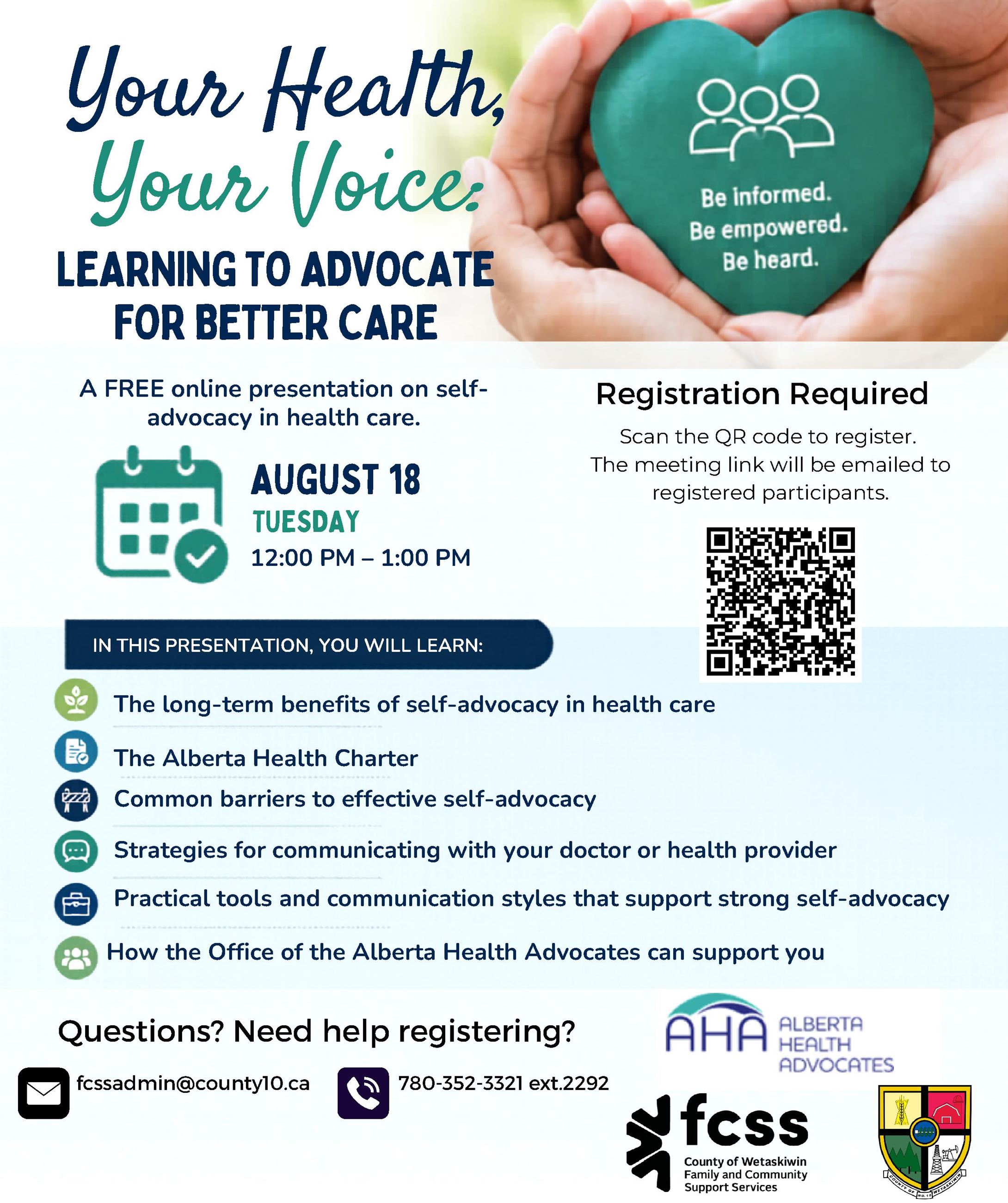 Alberta Health Advocates August 18