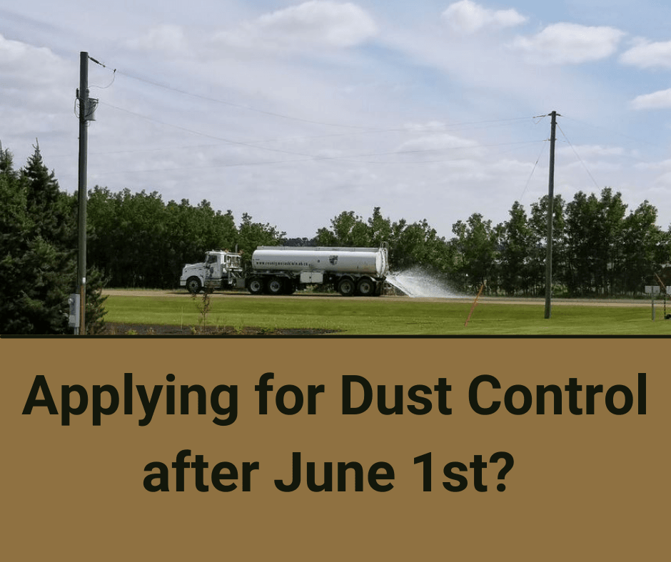 Applying for Dust Control After June 1st