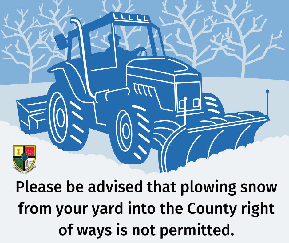 Public Notice - Clearing driveways across County roadways