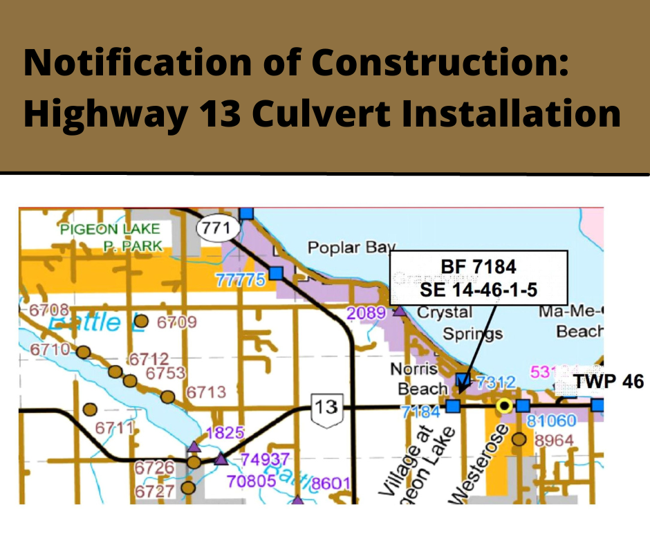 Notification of Construction - Highway 13