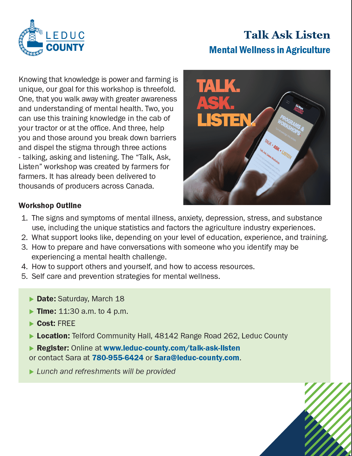 TALK, ASK, LISTEN - Mental Health Workshop
