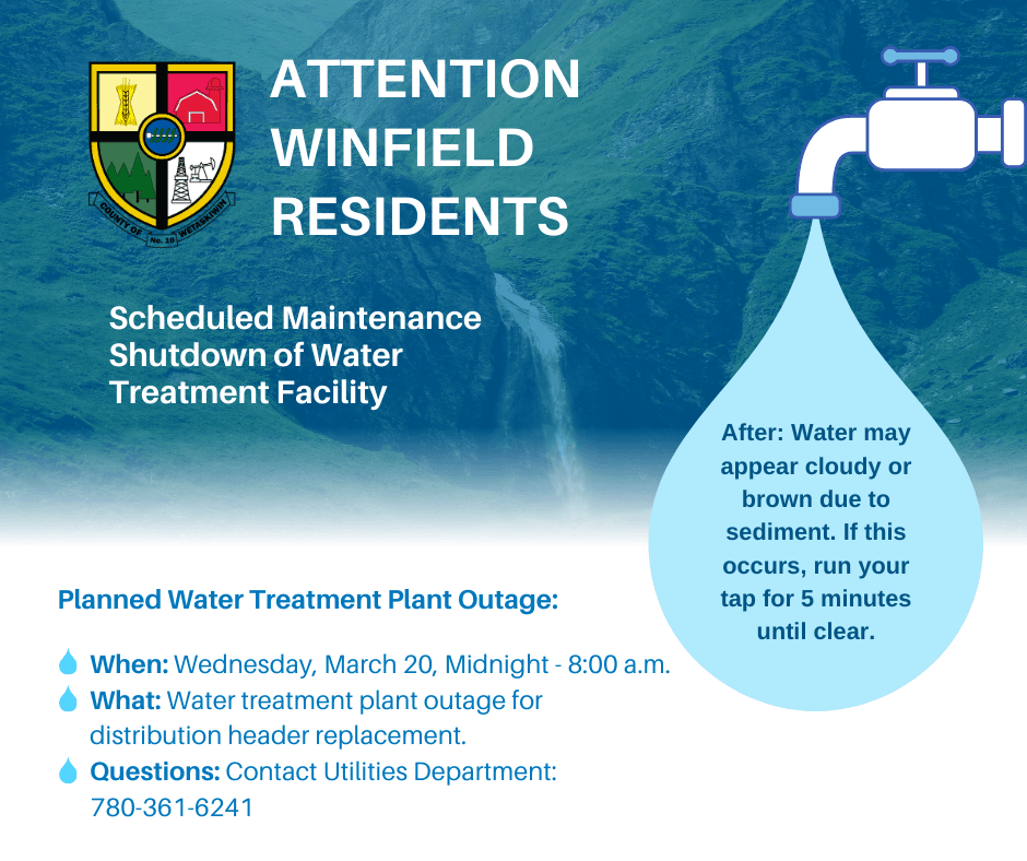 Winfield Water Maintenance (Facebook Post)